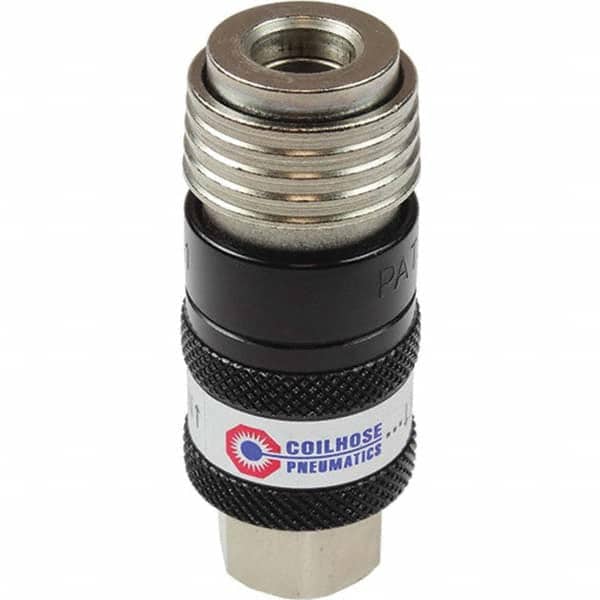 Coilhose Pneumatics - Pneumatic Hose Fittings & Couplings Type: Safety Coupler Thread Size: 0.25 - Eagle Tool & Supply