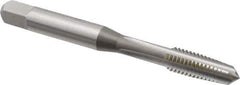 OSG - M6x1.00 Metric Coarse 6H 4 Flute Bright Finish High Speed Steel Straight Flute Standard Hand Tap - Taper, Right Hand Thread, 2-1/2" OAL, 1" Thread Length, D5 Limit, Oversize - Eagle Tool & Supply