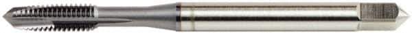 OSG - M3x0.50 Metric Coarse, 3 Flute, Nitride Finish, Vanadium High Speed Steel Spiral Point Tap - Plug Chamfer, Right Hand Thread, 2-7/32" OAL, 5/8" Thread Length, 0.141" Shank Diam, 6H Class of Fit, Series 11116 - Exact Industrial Supply