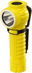 Streamlight - White LED Bulb, 170 Lumens, Right Angle Flashlight - Yellow Plastic Body, 2 CR123A Lithium Batteries Included - Eagle Tool & Supply