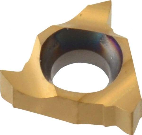 Carmex - 06IL Internal Left Hand 48-20 Partial Profile 60° Laydown Threading Insert - Grade BXC, TiN Coated Carbide - Eagle Tool & Supply