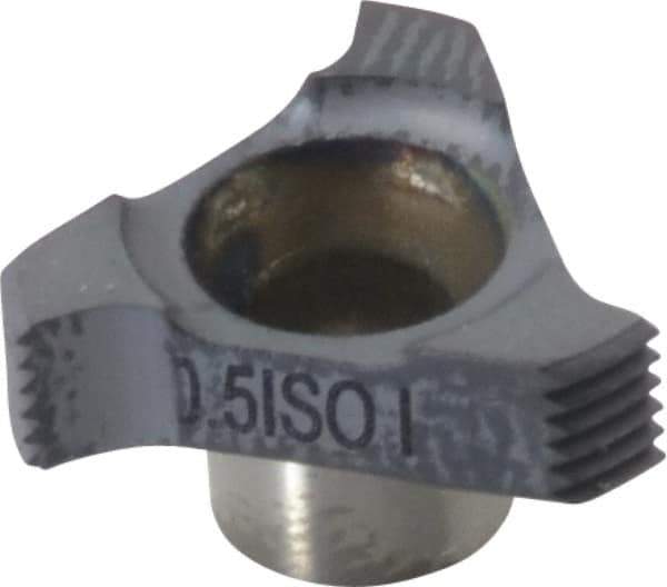 Carmex - C120.5 Grade MT7, Internal ISO Threading Insert - 0.5mm Int Pitch, TiAlN Finish - Eagle Tool & Supply