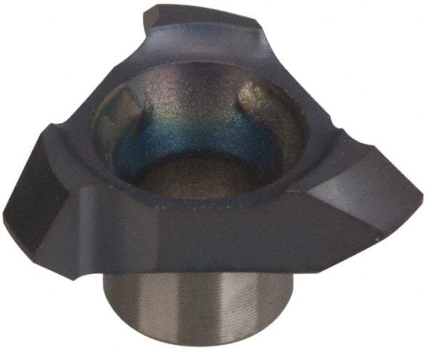 Carmex - C18 C90 Grade MT7, 0.7" Cutting Width Carbide Chamfering & Grooving Insert - 0.043" Max Depth of Cut, Right Hand, 0.004" Corner Radius, TiAlN Finish - Eagle Tool & Supply