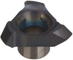 Carmex - C18 C90 Grade MT7, 0.7" Cutting Width Carbide Chamfering & Grooving Insert - 0.043" Max Depth of Cut, Right Hand, 0.004" Corner Radius, TiAlN Finish - Eagle Tool & Supply