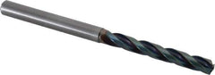 OSG - 7.5mm 140° Solid Carbide Jobber Drill - WD1 Finish, Spiral Flute, Straight Shank, 118mm OAL, Split Point - Eagle Tool & Supply