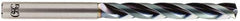 OSG - Letter P 140° Solid Carbide Jobber Drill - WD1 Finish, Right Hand Cut, Spiral Flute, Straight Shank, 128mm OAL, Standard Point - Eagle Tool & Supply