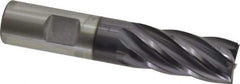 OSG - 3/4", 1-5/8" LOC, 3/4" Shank Diam, 3-7/8" OAL, 6 Flute, Cobalt Square End Mill - Single End, TiAlN Finish, Spiral Flute, 30° Helix, Centercutting, Right Hand Cut, Right Hand Flute, Series 541 - Eagle Tool & Supply