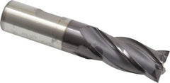 OSG - 3/4", 1-5/8" LOC, 3/4" Shank Diam, 3-7/8" OAL, 4 Flute, Cobalt Square End Mill - Single End, TiAlN Finish, Spiral Flute, 30° Helix, Centercutting, Right Hand Cut, Right Hand Flute, Series 541 - Eagle Tool & Supply