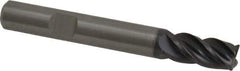 Kennametal - 4 Flute Solid Carbide Roughing & Finishing Corner Chamfer End Mill - AlTiN Finish, Weldon Shank, 38° Helix, Centercutting - Eagle Tool & Supply