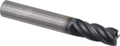 Kennametal - 4 Flute Solid Carbide Roughing & Finishing Corner Chamfer End Mill - AlTiN Finish, Straight Shank, 38° Helix, Centercutting - Eagle Tool & Supply