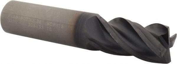 Kennametal - 4 Flute Solid Carbide Roughing & Finishing Corner Chamfer End Mill - AlTiN Finish, Straight Shank, 38° Helix, Centercutting - Eagle Tool & Supply