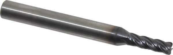 Kennametal - 4 Flute Solid Carbide Roughing & Finishing Corner Chamfer End Mill - AlTiN Finish, Straight Shank, 38° Helix, Centercutting - Eagle Tool & Supply