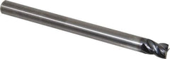 Kennametal - 1/2", 5/8" LOC, 1/2" Shank Diam, 6" OAL, 4 Flute, Solid Carbide Square End Mill - Single End, AlTiN Finish, Spiral Flute, 38° Helix, Centercutting, Right Hand Cut, Right Hand Flute, Series HPRSHV - Eagle Tool & Supply