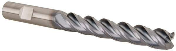 Kennametal - 1/2", 4 Flute, Solid Carbide, 0.06" Corner Radius End Mill - 5" OAL, 3" LOC - Eagle Tool & Supply