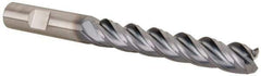 Kennametal - 1/2", 4 Flute, Solid Carbide, 0.06" Corner Radius End Mill - 5" OAL, 3" LOC - Eagle Tool & Supply