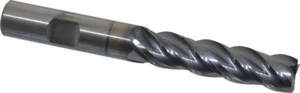 Kennametal - 1/2", 4 Flute, Solid Carbide, 0.03" Corner Radius End Mill - 4" OAL, 2" LOC - Eagle Tool & Supply