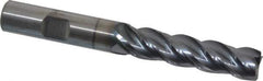 Kennametal - 1/2", 4 Flute, Solid Carbide, 0.03" Corner Radius End Mill - 4" OAL, 2" LOC - Eagle Tool & Supply