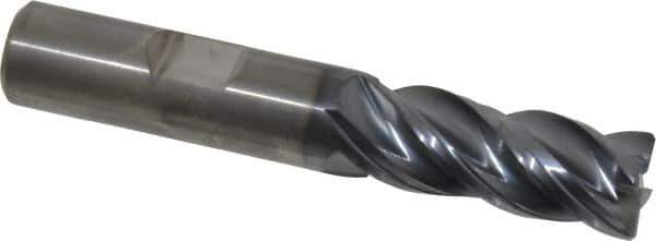 Kennametal - 1/2", 4 Flute, Solid Carbide, Corner Chamfer End Mill - 3" OAL, 1-1/4" LOC - Eagle Tool & Supply