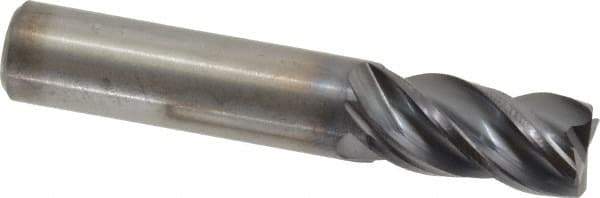 Kennametal - 7/16", 4 Flute, Solid Carbide, Corner Chamfer End Mill - 2-1/2" OAL, 7/8" LOC - Eagle Tool & Supply