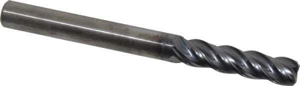 Kennametal - 3/8", 4 Flute, Solid Carbide, 0.06" Corner Radius End Mill - 4" OAL, 1-1/2" LOC - Eagle Tool & Supply