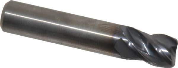 Kennametal - 3/8", 4 Flute, Solid Carbide, 0.03" Corner Radius End Mill - 2" OAL, 1/2" LOC - Eagle Tool & Supply