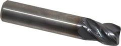 Kennametal - 3/8", 4 Flute, Solid Carbide, 0.03" Corner Radius End Mill - 2" OAL, 1/2" LOC - Eagle Tool & Supply