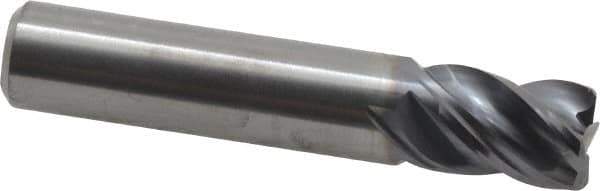 Kennametal - 3/8", 4 Flute, Solid Carbide, Corner Chamfer End Mill - 2" OAL, 1/2" LOC - Eagle Tool & Supply
