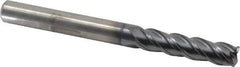 Kennametal - 5/16", 4 Flute, Solid Carbide, 0.03" Corner Radius End Mill - 3-1/4" OAL, 1-1/4" LOC - Eagle Tool & Supply
