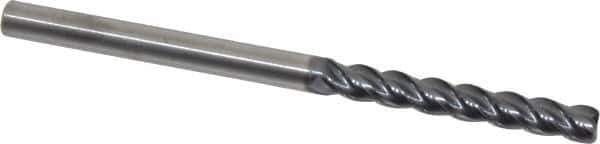 Kennametal - 1/4", 4 Flute, Solid Carbide, 0.03" Corner Radius End Mill - 4" OAL, 1-3/4" LOC - Eagle Tool & Supply