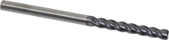 Kennametal - 1/4", 4 Flute, Solid Carbide, 0.03" Corner Radius End Mill - 4" OAL, 1-3/4" LOC - Eagle Tool & Supply