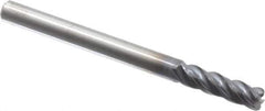 Kennametal - 3/16", 4 Flute, Solid Carbide, 0.03" Corner Radius End Mill - 2-1/4" OAL, 5/8" LOC - Eagle Tool & Supply