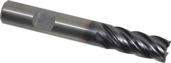 Kennametal - 12mm, 5 Flute, Solid Carbide, 0.75mm Corner Radius End Mill - 83mm OAL, 26mm LOC - Eagle Tool & Supply