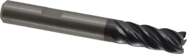 Kennametal - 8mm, 5 Flute, Solid Carbide, 0.5mm Corner Radius End Mill - 63mm OAL, 19mm LOC - Eagle Tool & Supply