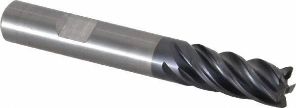 Kennametal - 10mm, 5 Flute, Solid Carbide, 0.5mm Corner Radius End Mill - 72mm OAL, 22mm LOC - Eagle Tool & Supply