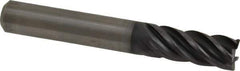 Kennametal - 10mm, 5 Flute, Solid Carbide, 0.5mm Corner Radius End Mill - 72mm OAL, 22mm LOC - Eagle Tool & Supply