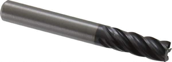 Kennametal - 8mm, 5 Flute, Solid Carbide, 0.5mm Corner Radius End Mill - 63mm OAL, 19mm LOC - Eagle Tool & Supply