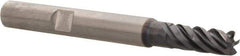 Kennametal - 5mm, 5 Flute, Solid Carbide, 0.25mm Corner Radius End Mill - 57mm OAL, 13mm LOC - Eagle Tool & Supply