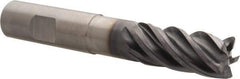 Kennametal - 5/8", 5 Flute, Solid Carbide, 0.03" Corner Radius End Mill - 4" OAL, 1-1/4" LOC, 2-1/4" Extended Reach - Eagle Tool & Supply