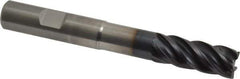 Kennametal - 1/2", 5 Flute, Solid Carbide, 0.03" Corner Radius End Mill - 4" OAL, 1-1/4" LOC, 2-1/4" Extended Reach - Eagle Tool & Supply