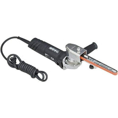 Dynabrade - 1/4 to 3/4 x 18 to 24 Inch, 11,000 RPM Electric Belt Sander - 120 Volts, 6 Amps, 2,356 FPM Speed - Eagle Tool & Supply