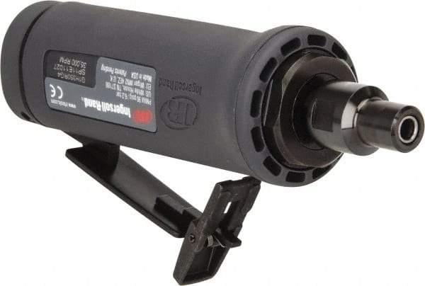 Ingersoll-Rand - 1/4" Collet, Straight Handle, Angle Air Die Grinder - 35,000 RPM, Dual Capable Exhaust, 25 CFM, 0.4 hp, 1/4 NPT - Eagle Tool & Supply