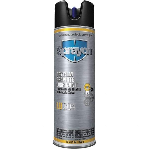 Sprayon - 10 oz Aerosol Dry Film Lubricant - Black, -40°F to 850°F - Eagle Tool & Supply