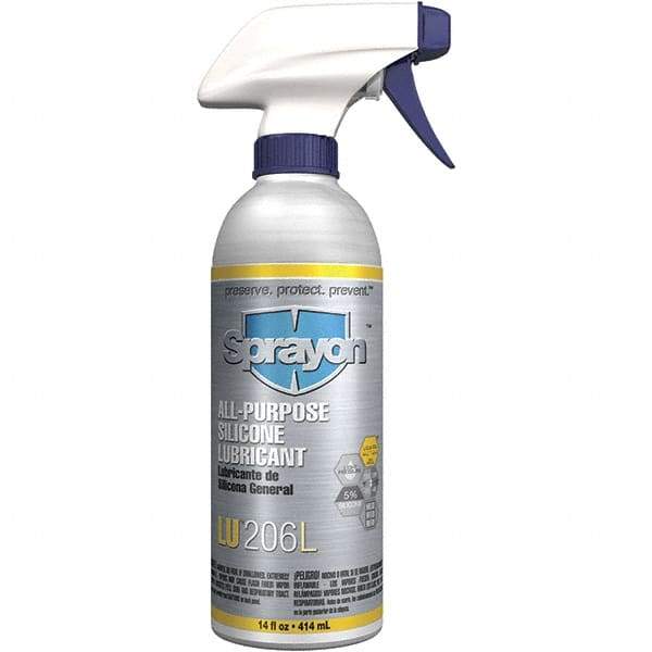 Sprayon - 14 oz Trigger Spray Can Silicone Lubricant - Clear, -50°F to 375°F - Eagle Tool & Supply