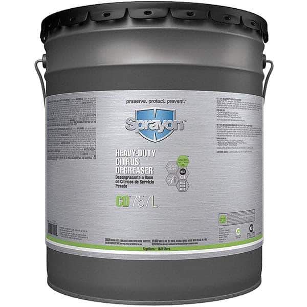 Sprayon - 5 Gal Bucket Cleaner/Degreaser - Liquid, Citrus - Eagle Tool & Supply