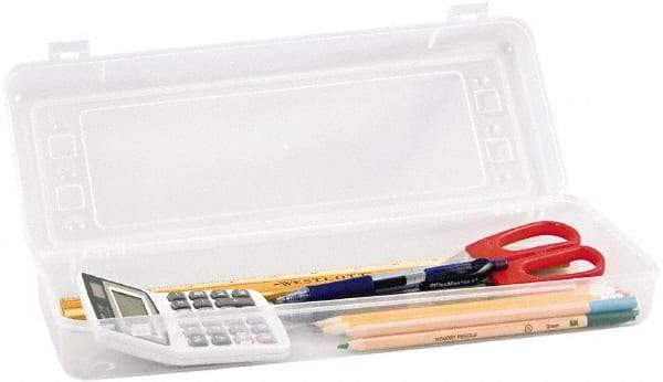 Innovative Storage Designs - 1 Compartment, 13-3/8 Inch Wide x 5-5/8 Inch Deep x 2-1/2 Inch High, Pencil Holder - Polypropylene, Clear - Eagle Tool & Supply