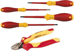 Wiha - 5 Piece Phillips Screwdriver, Slotted & Cutters Hand Tool Set - Comes in Vinyl Pouch - Eagle Tool & Supply