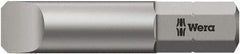 Wera - 4mm x 32mm Blade, 1/4" Drive Slotted Screwdriver Bit - 1-1/4" OAL - Eagle Tool & Supply
