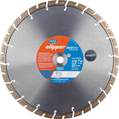 Wet & Dry Cut Saw Blade: 16″ Dia, 1″ Arbor Hole, 0.13″ Kerf Width, 22 Teeth High Speed Steel Teeth, Use on Concrete, Standard Arbor