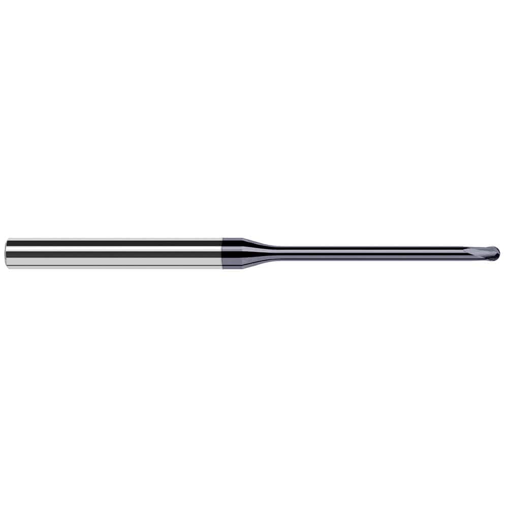 Harvey Tool - Ball End Mills; Mill Diameter (mm): 1.20 ; Mill Diameter (Inch): 3/64 ; Mill Diameter (Decimal Inch): 0.0470 ; Number of Flutes: 2 ; Length of Cut (Decimal Inch): 0.0380 ; Material: Solid Carbide - Exact Industrial Supply