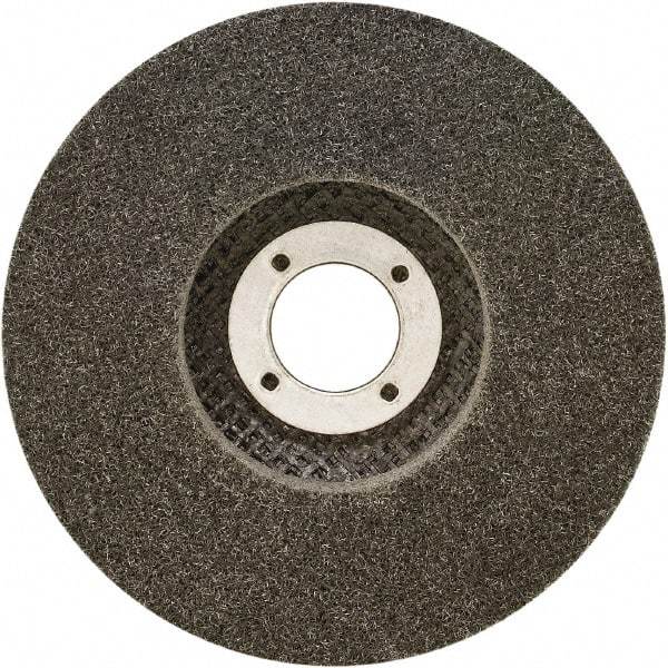 Brite Star - 4-1/2" Diam, 1-1/2" Face Width, 7/8" Center Hole, Fine Grade, Silicon Carbide Deburring Wheel - Unitized, Medium Grade, 11,000 RPM - Eagle Tool & Supply
